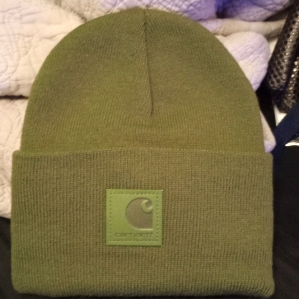 NWOT,Carhartt Army Green/Olive Beanie, Unisex, OSFA, Rare 1